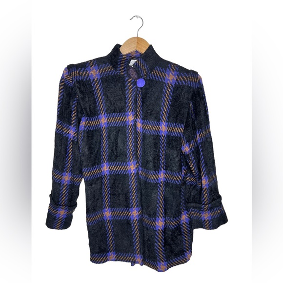 St. John Sweaters - St. John Sportswear Vintage Plaid Cardigan Knit Sweater Size Small